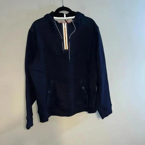 Robert Graham 1/4 Zip Hoodie Navy Blue XL - Picture 1 of 7